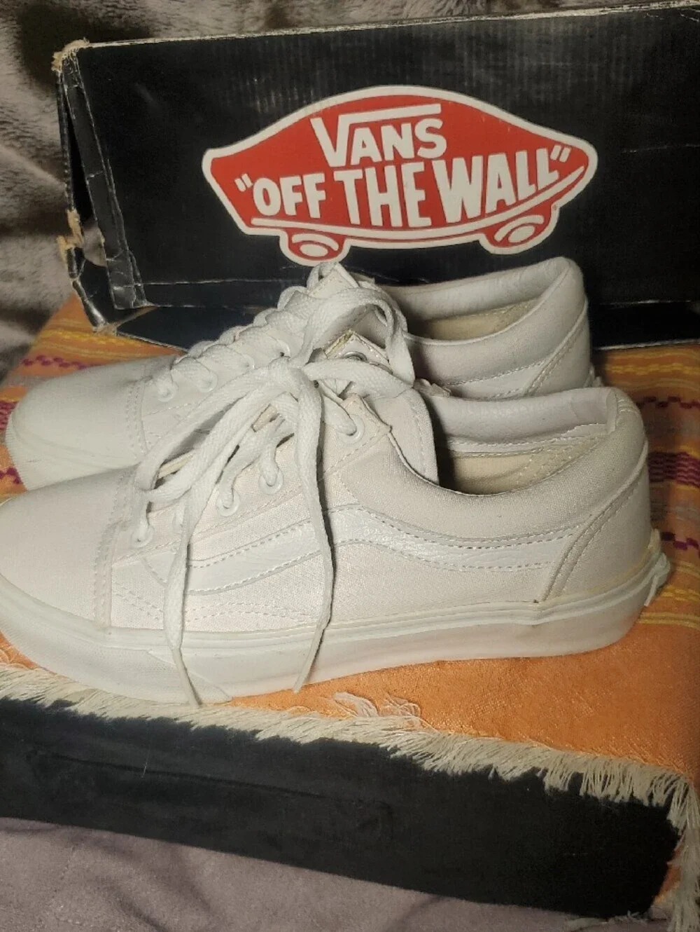 New Vans Men’s Low-Top Sneakers in White Men's 6.5 Women's 7.5